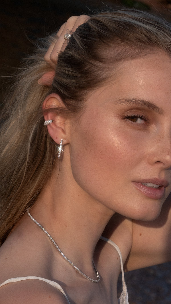 Hera Cuff Earring Pavé Sterling Silver