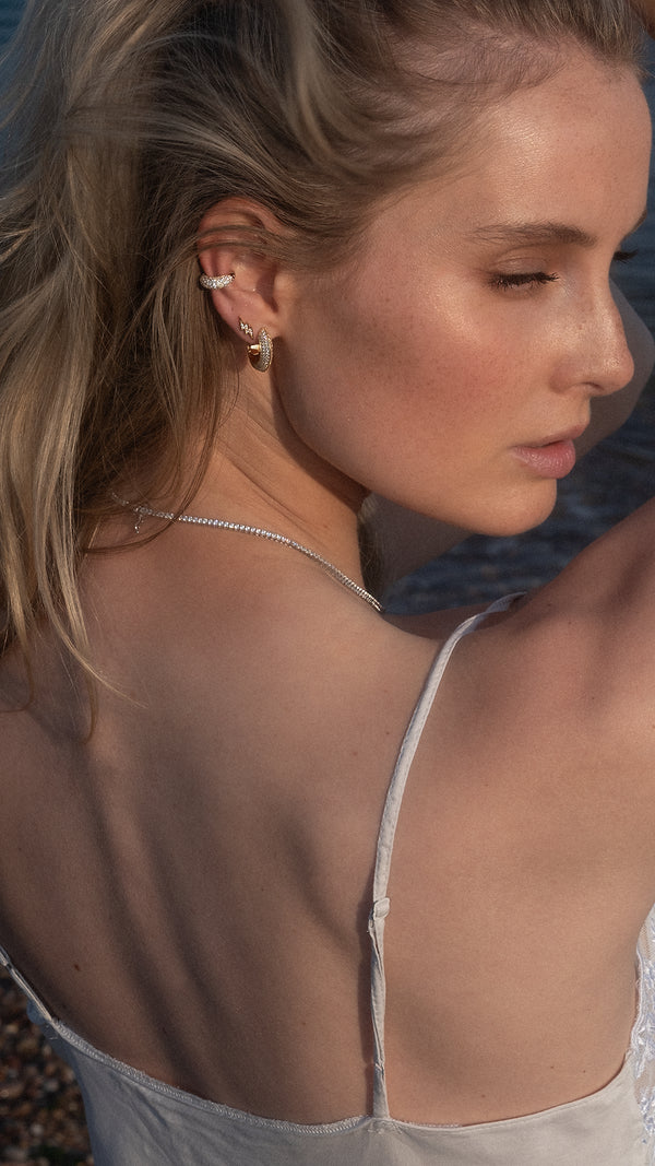 Hera Cuff Earring Pavé Gold Vermeil