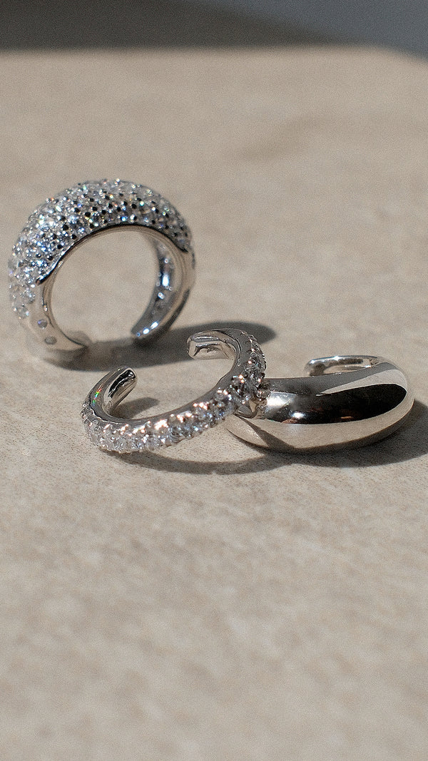 Hera Cuff Earring Pavé Sterling Silver