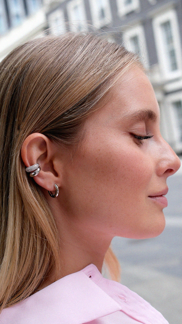 Hera Cuff Earring Pavé Sterling Silver