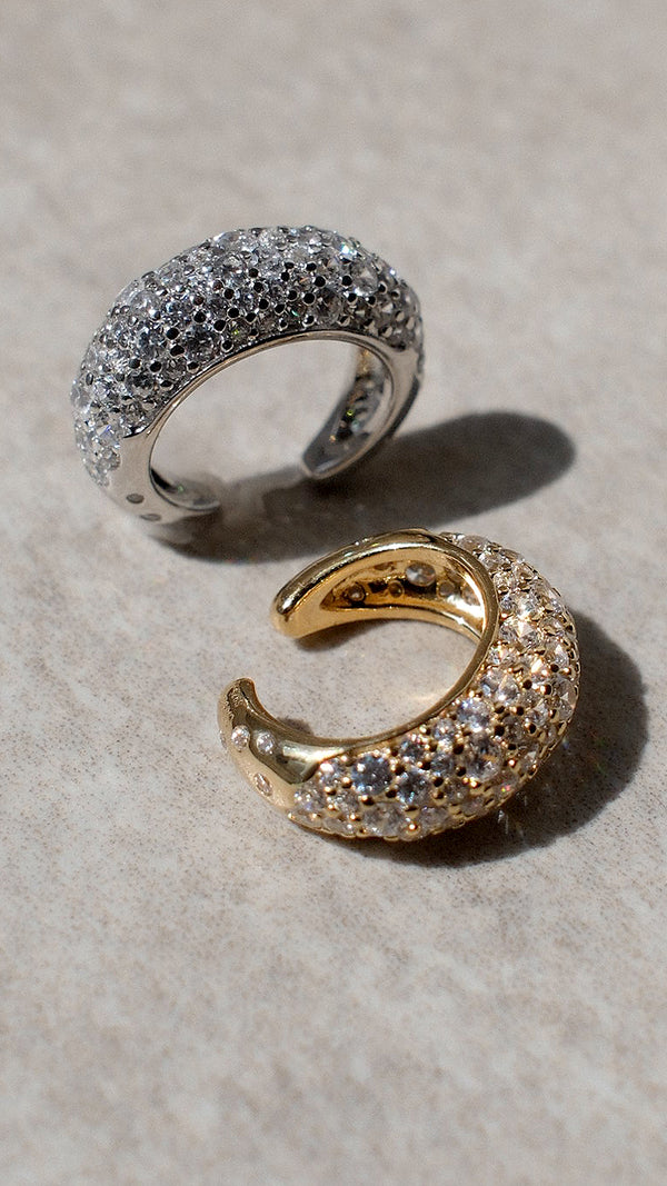 Hera Cuff Earring Pavé Gold Vermeil