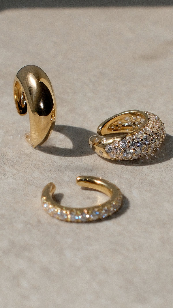Hera Cuff Earring Pavé Gold Vermeil
