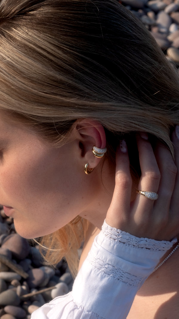 Hera Cuff Earring Pavé Gold Vermeil