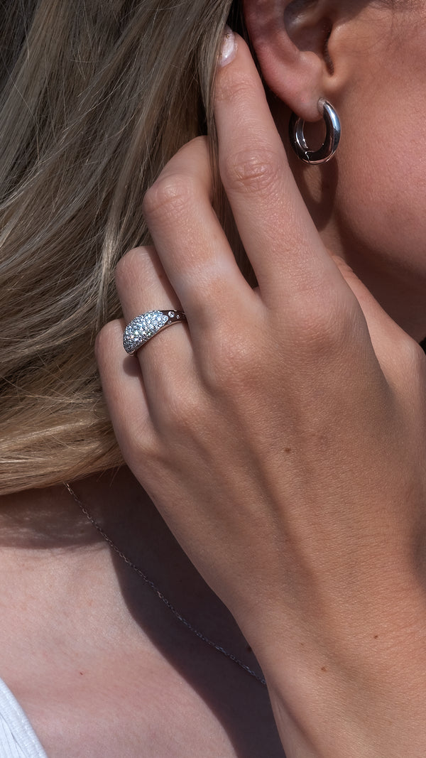 Hera Pavé Ring Sterling Silver