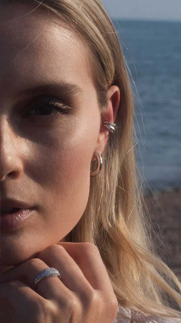 Hera Cuff Earring Nude Sterling Silver