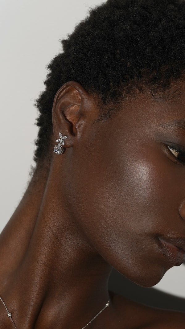 Jasmine Drop Earrings Sterling Silver