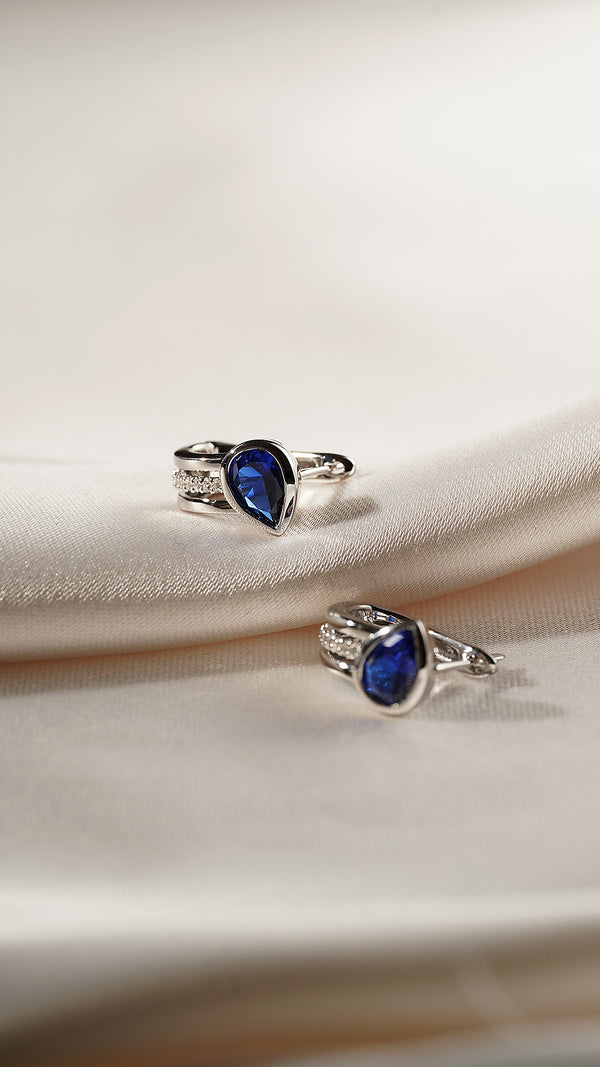 Jaia Sapphire Earrings Sterling Silver