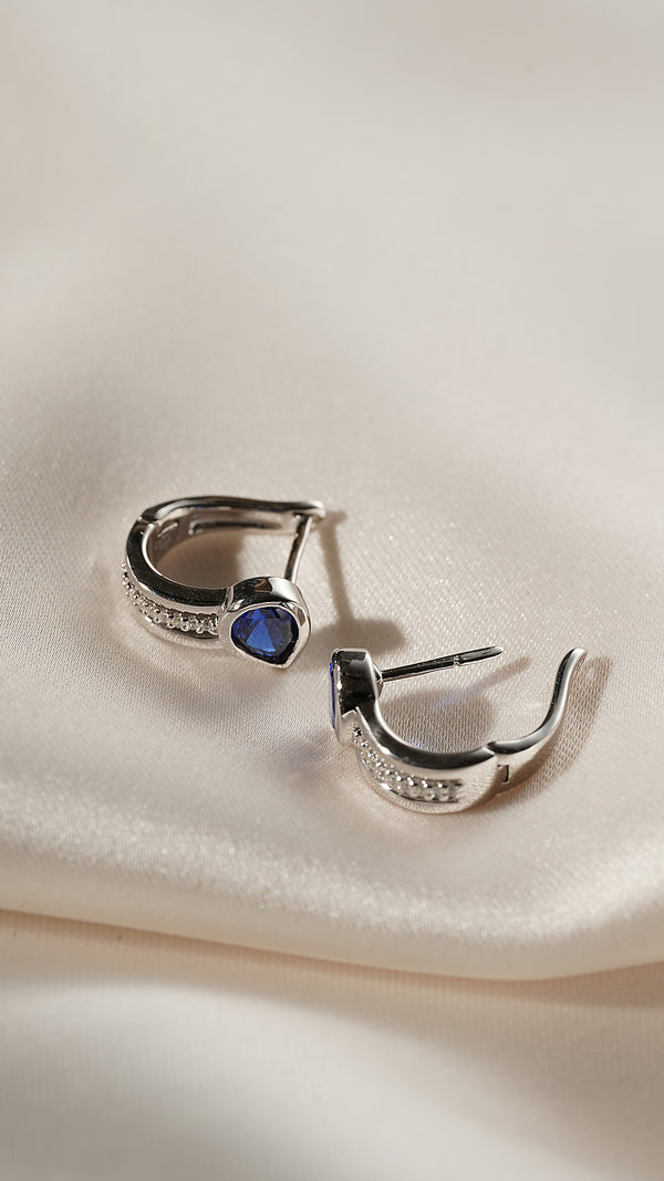 Jaia Sapphire Earrings Sterling Silver