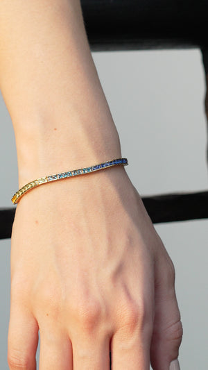 Kayla Rainbow Bracelet 18K Gold Vermeil
