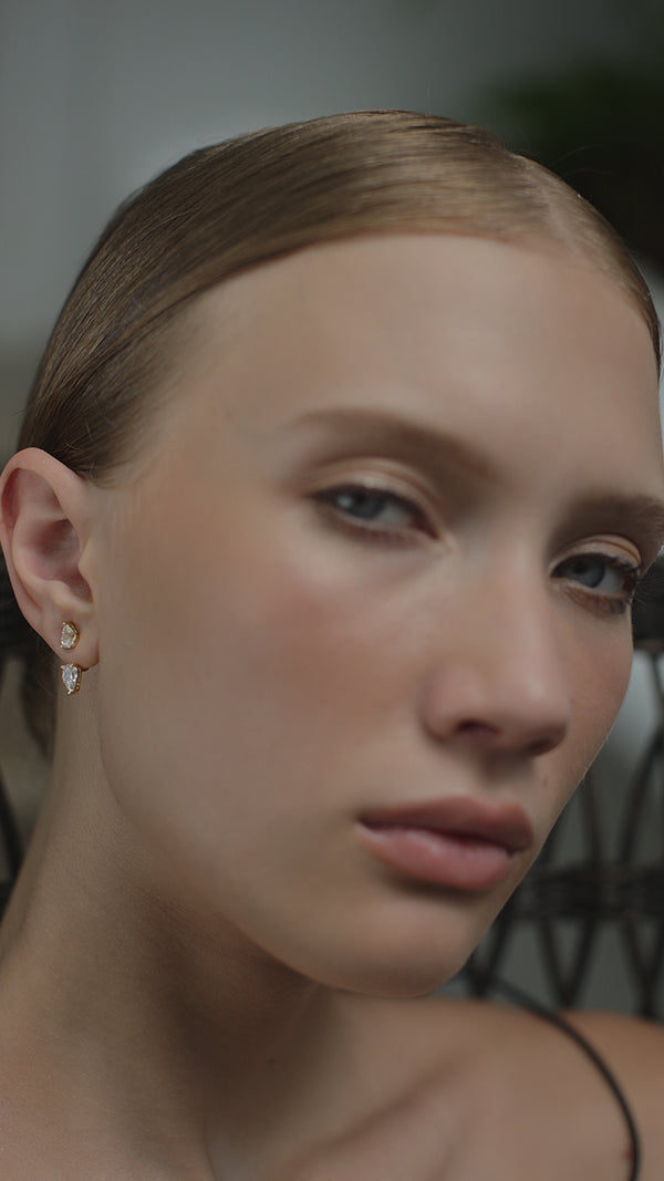 Eileen Ear Jacket Earrings Gold Vermeil