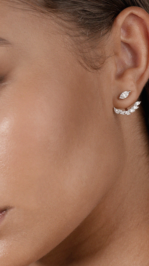 Lana Ear Jacket Earrings Sterling Silver