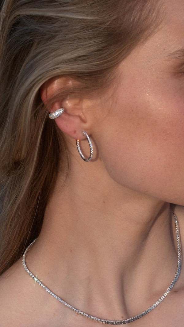 Hera Cuff Earring Pavé Sterling Silver