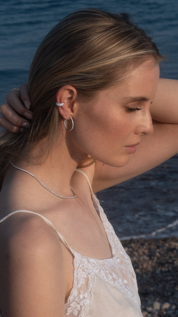 Hera Cuff Earring Pavé Sterling Silver