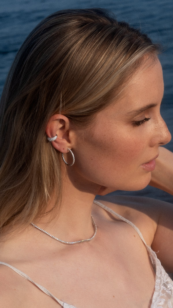 Hera Cuff Earring Pavé Sterling Silver