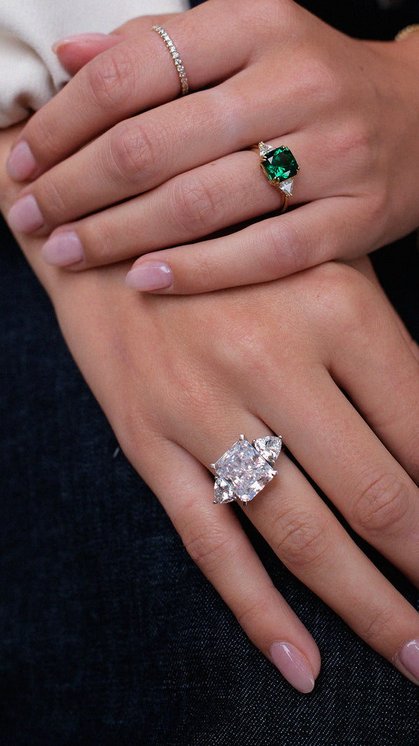 Leyton Ring Emerald Gold Vermeil