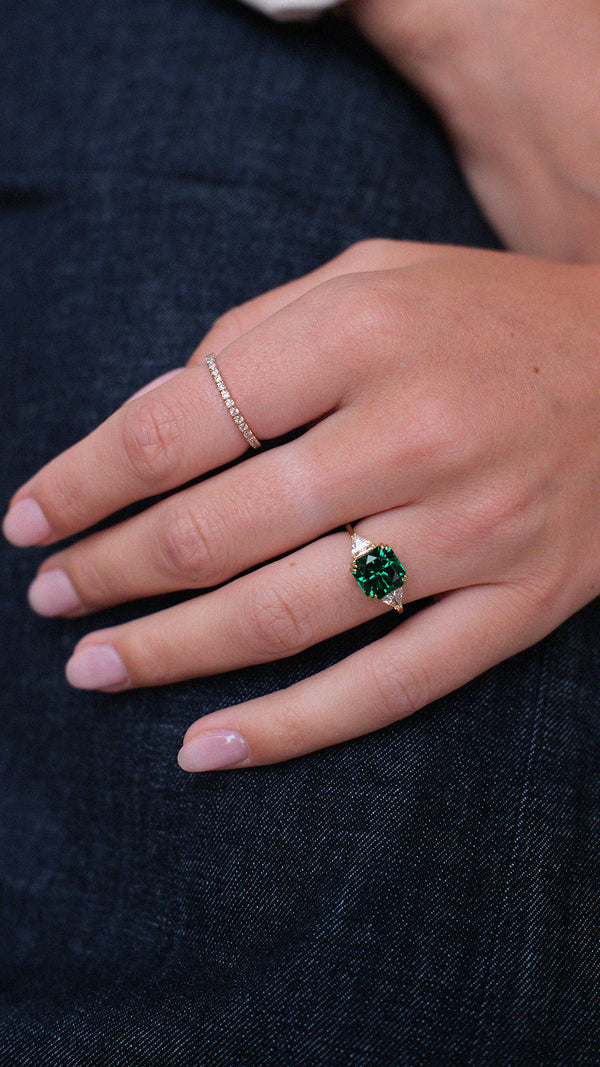 Leyton Ring Emerald Gold Vermeil