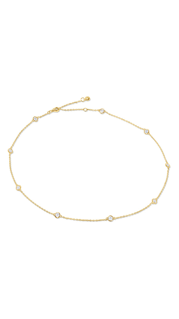 Petra classic gold station necklace - CARAT* LONDON