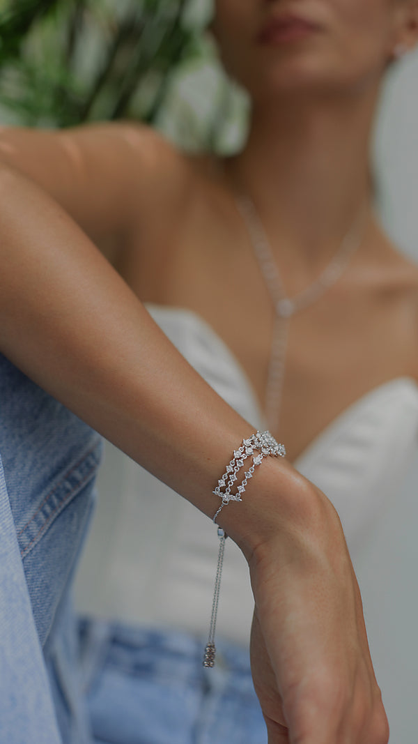 Sterling Silver adjustable bracelet for women