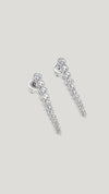 Quentin Drop Earrings White Gold Plated