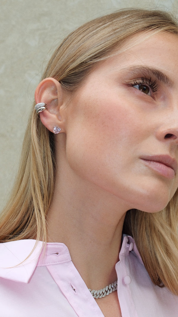 Hera Cuff Earring Pavé Sterling Silver