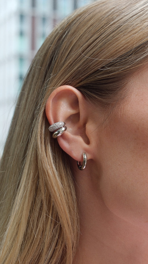 Hera Cuff Earring Pavé Sterling Silver