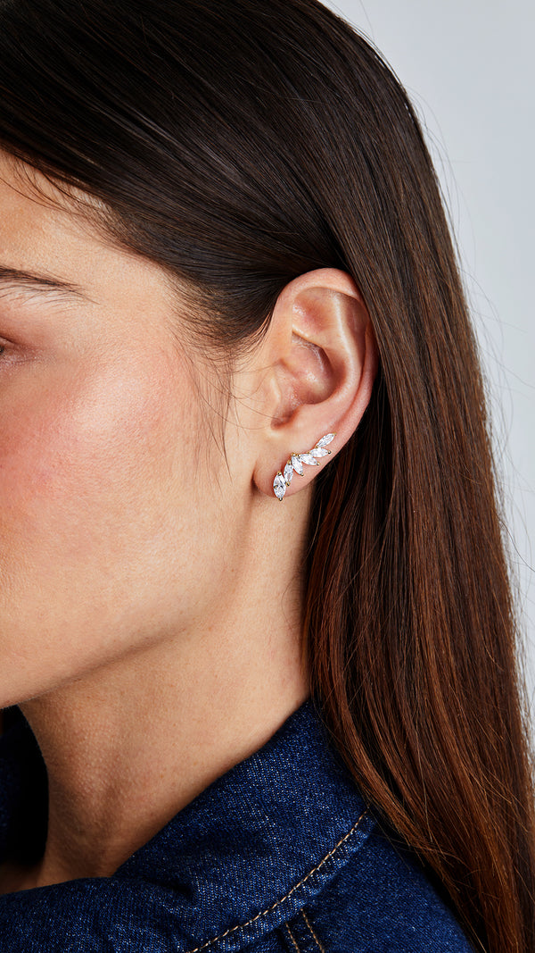 Skylar Climber Earrings Gold Vermeil