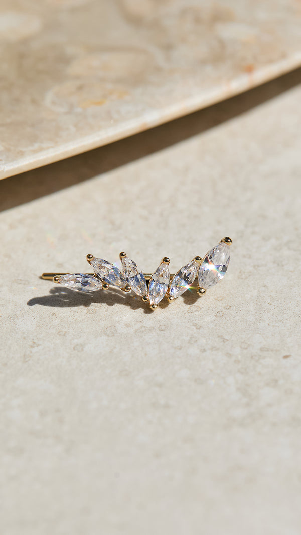Skylar Climber Earrings Gold Vermeil