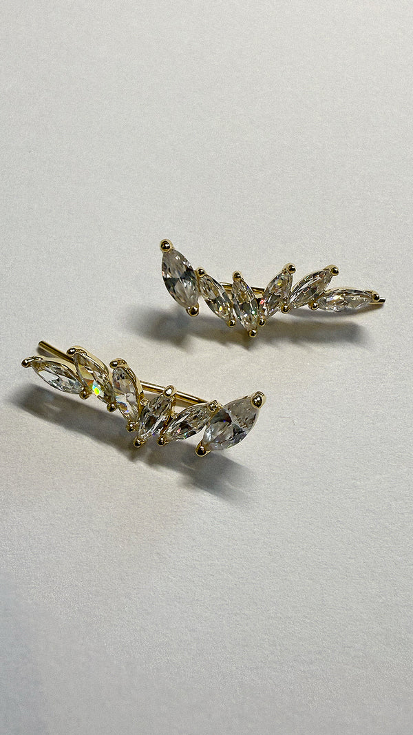 Skylar Climber Earrings Gold Vermeil