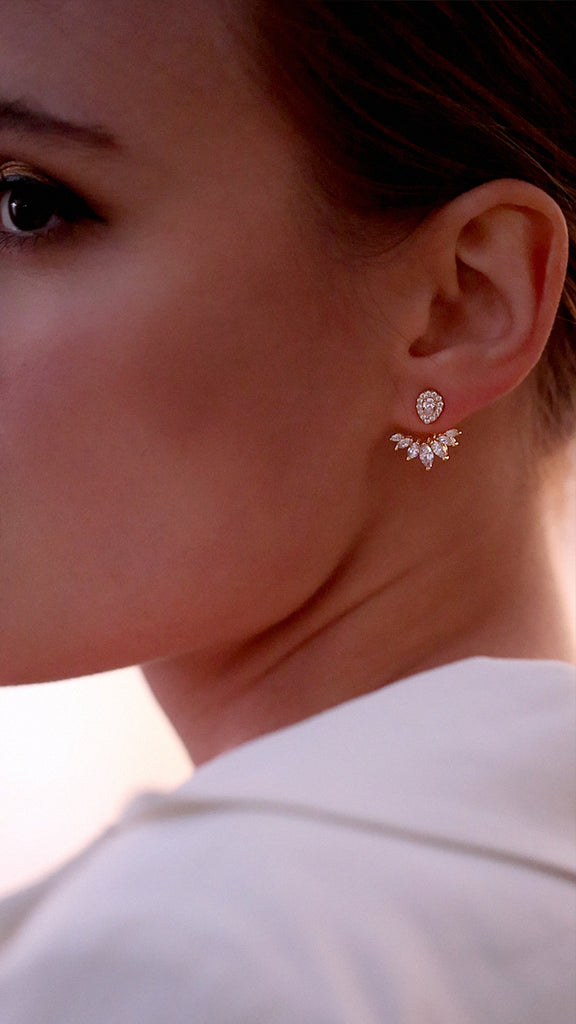Suriya Ear Jacket Earrings Gold Vermeil – CARAT* London UK