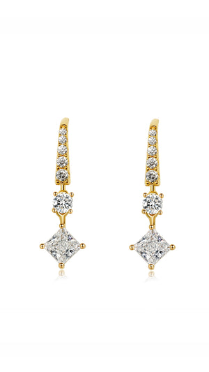 Thea Princess Earrings Gold Vermeil