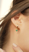 Tilda Hoops Emerald 18K Gold Vermeil