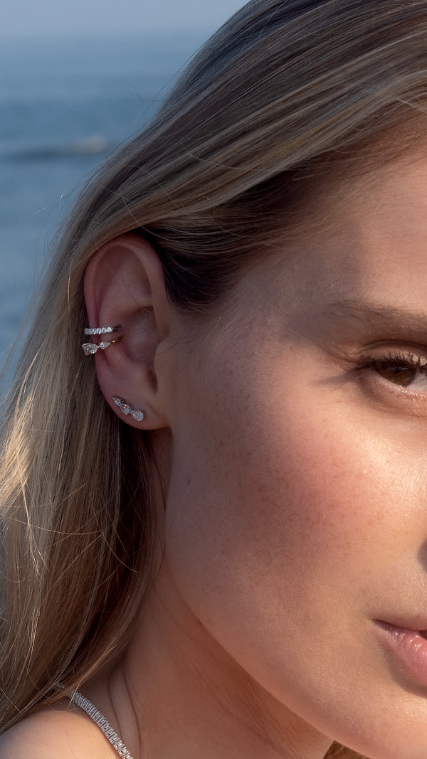 Toluda Ear Climber Sterling Silver