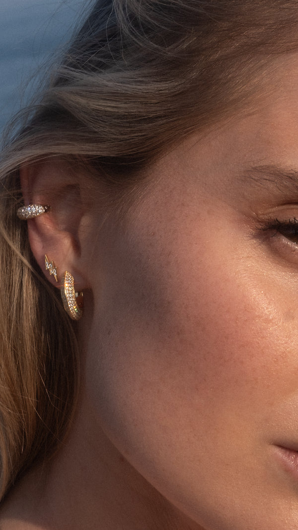 Hera Cuff Earring Pavé Gold Vermeil