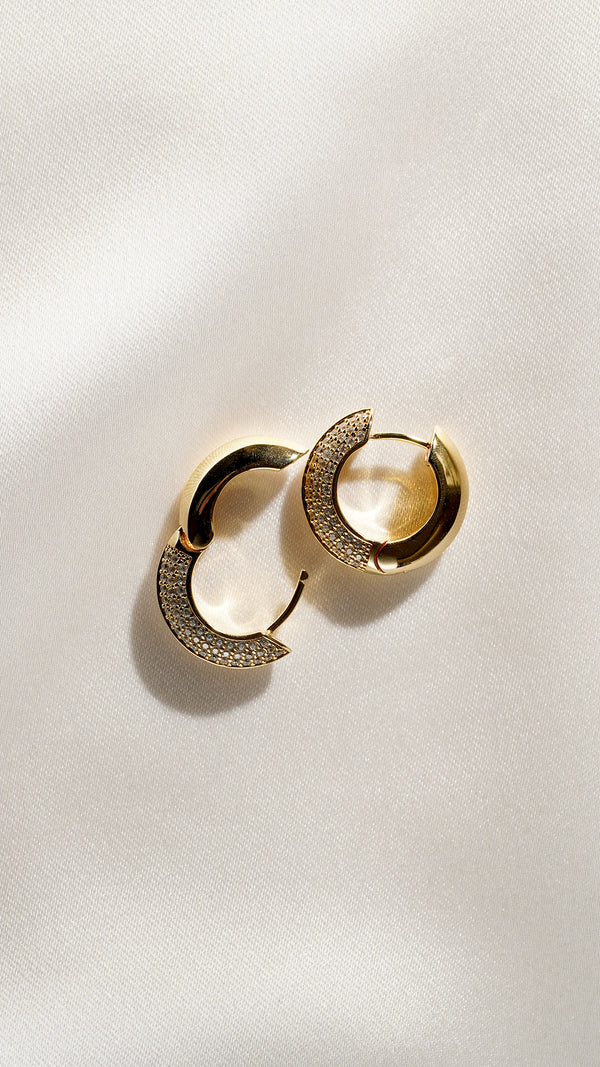 Walden Hoop Earrings Gold Vermeil