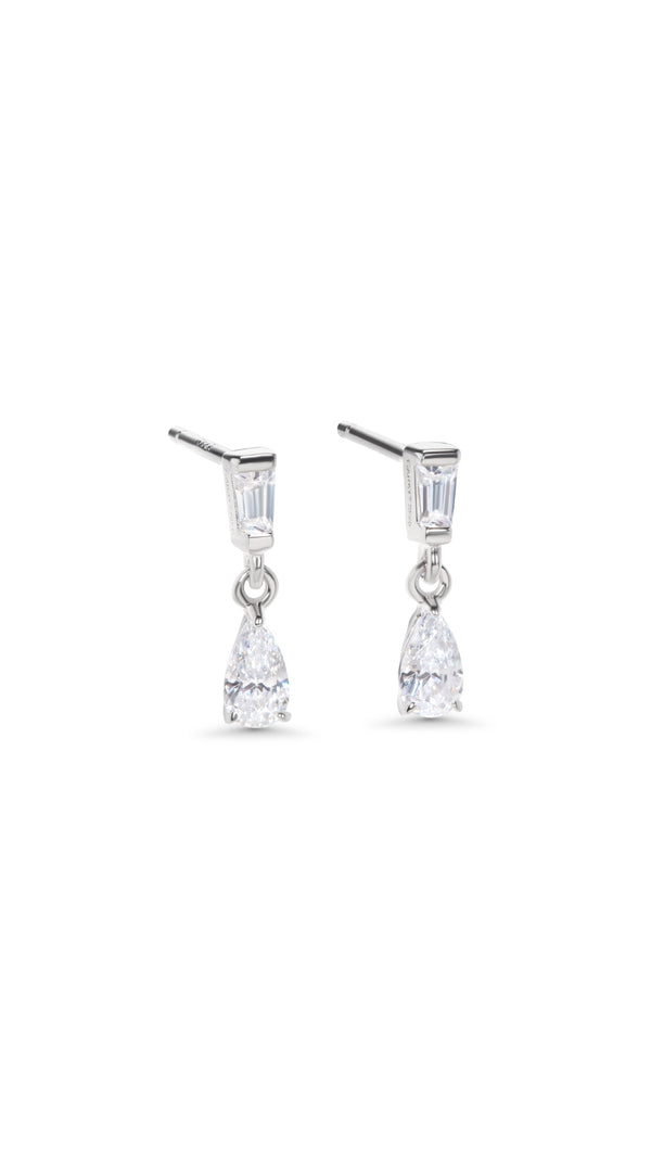 Small sterling silver drop earrings for women uk