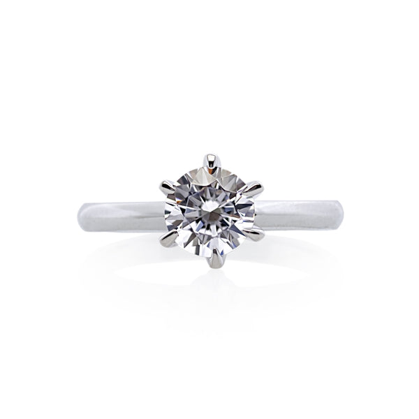9K White Gold Solitaire Ring