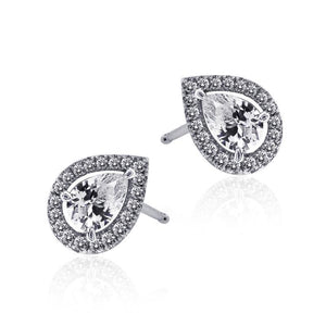 Emile Studs White Gold Plated