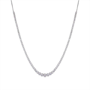 Quentin Necklace White Gold Plated
