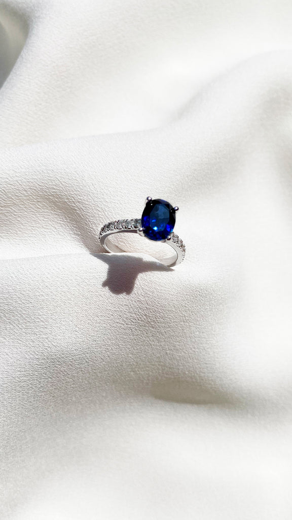 Minimalist discount sapphire ring