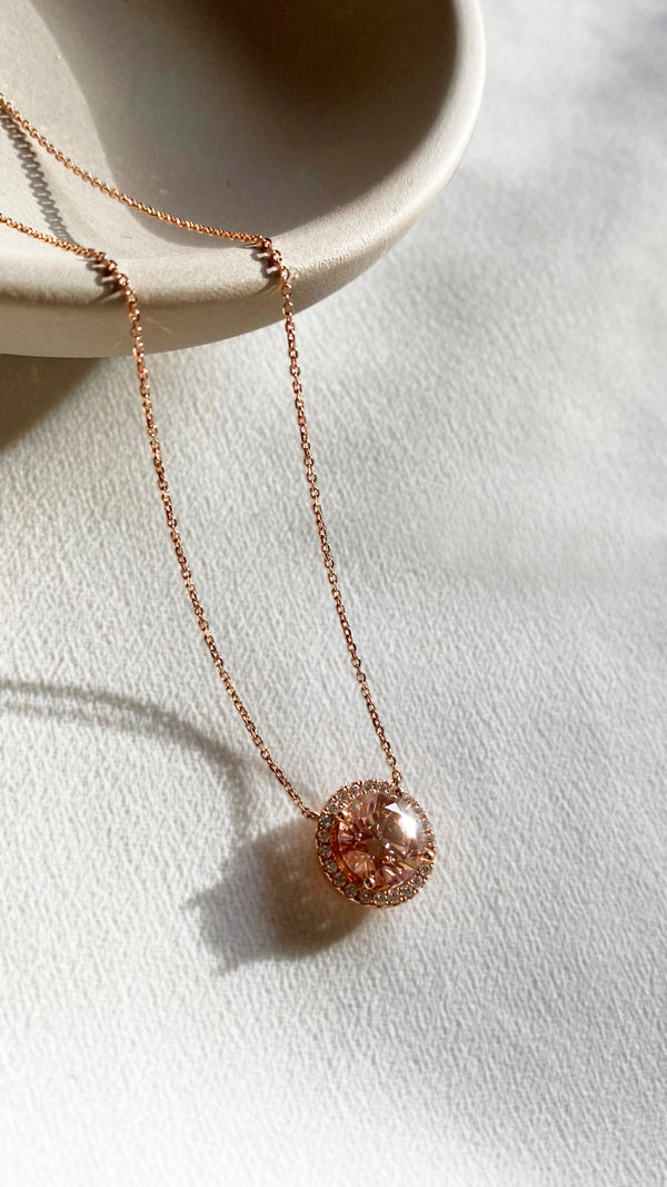 Cory Diamond Necklace 2.00ct Fancy Pink 18K Rose Gold