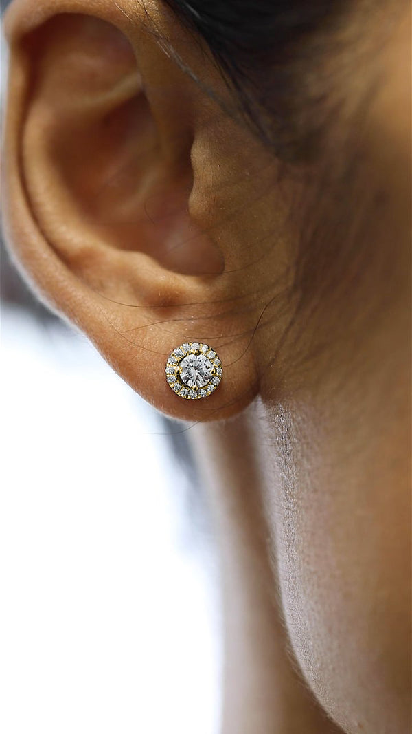 Cory Diamond Studs 0.62ct 18K Yellow Gold