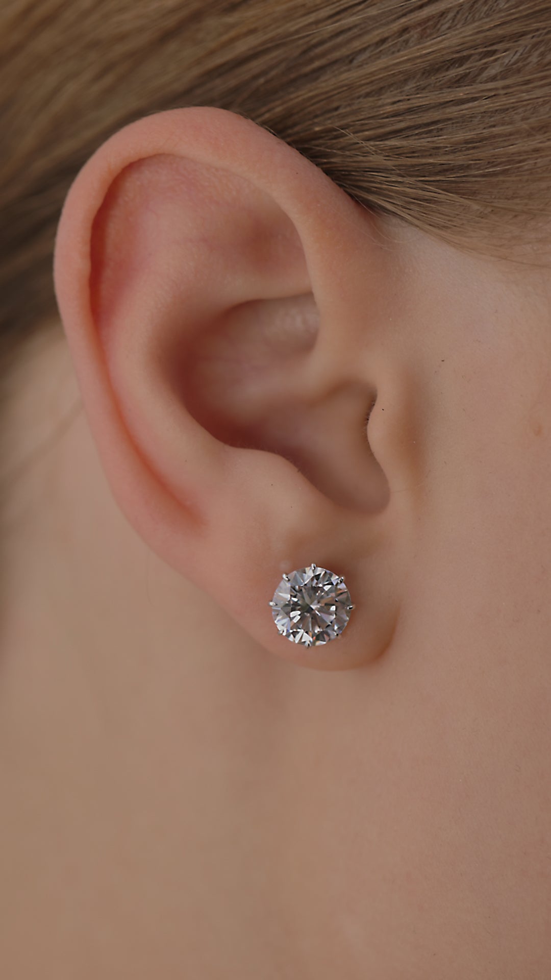 Gabriella Eight Prong Round Studs