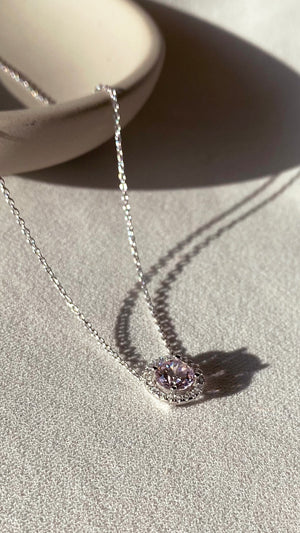 Gwen Pink Necklace Sterling Silver