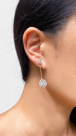 Ida Drop Earrings 9K White Gold