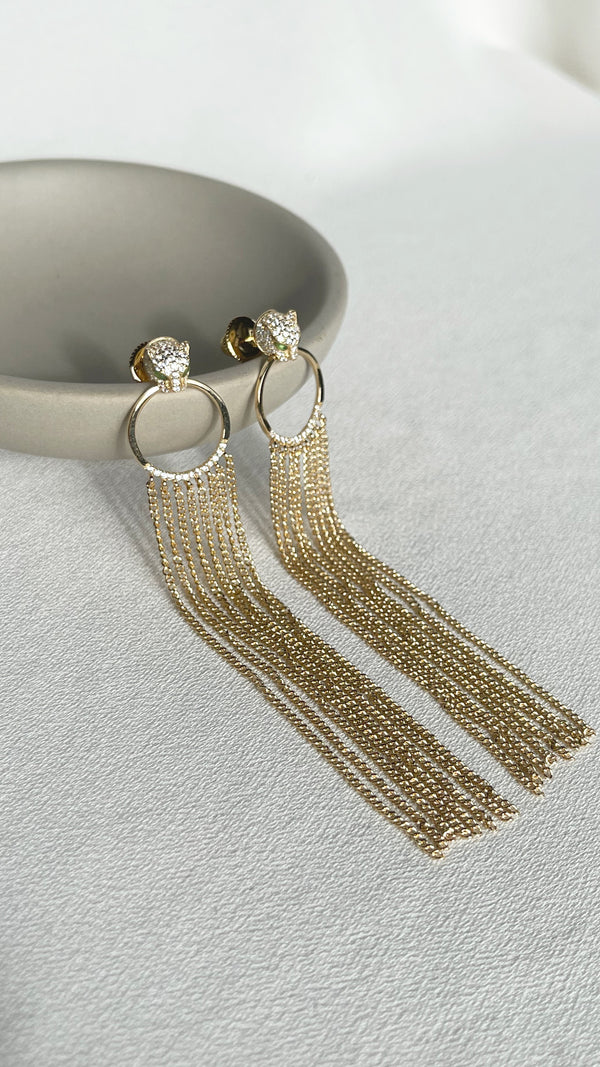 Maumau Chandelier Earrings Gold Vermeil