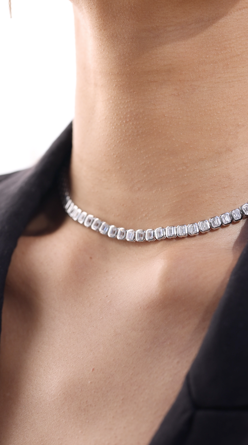 Cassidy Necklace White Gold Plated