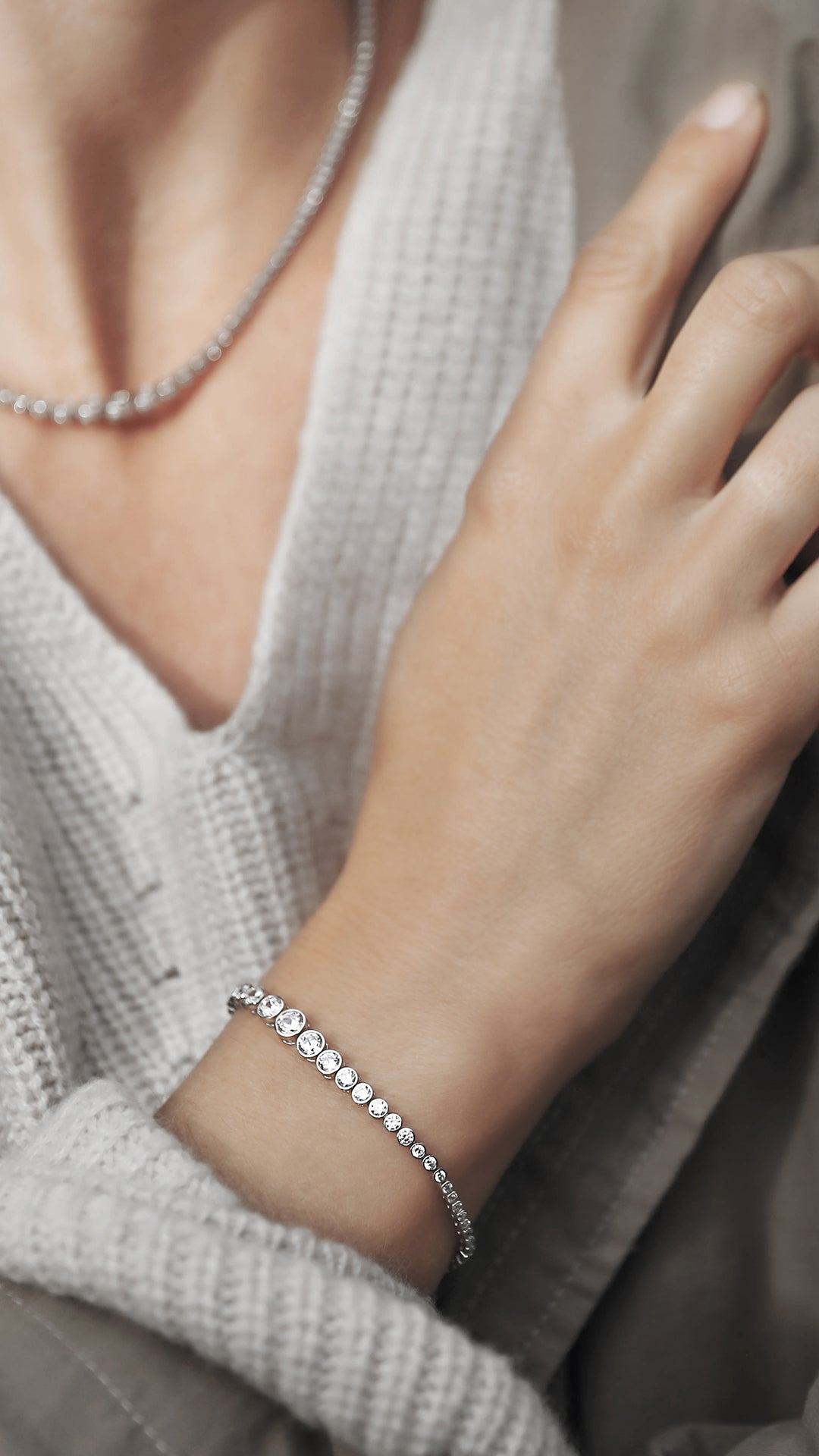 Quentin Bracelet White Gold Plated