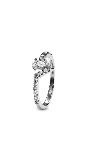 Victoria Ring White Gold Plated