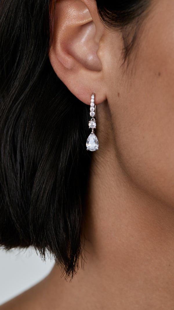 Thea Oval Earrings Sterling Silver