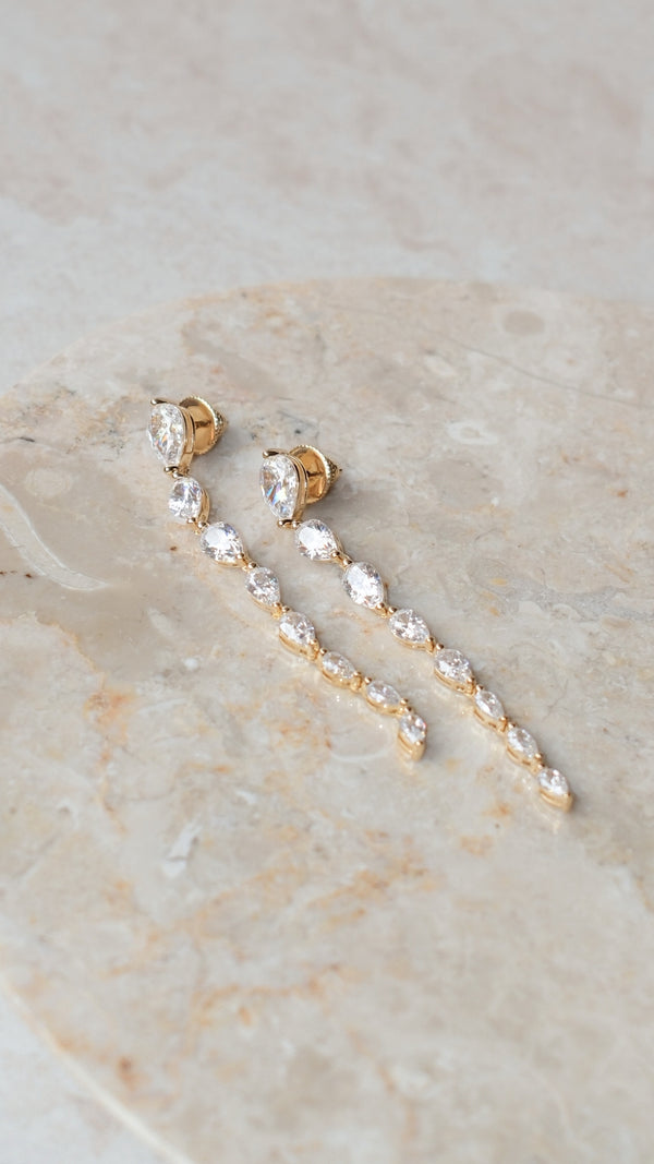 Tegan Earrings Gold Vermeil